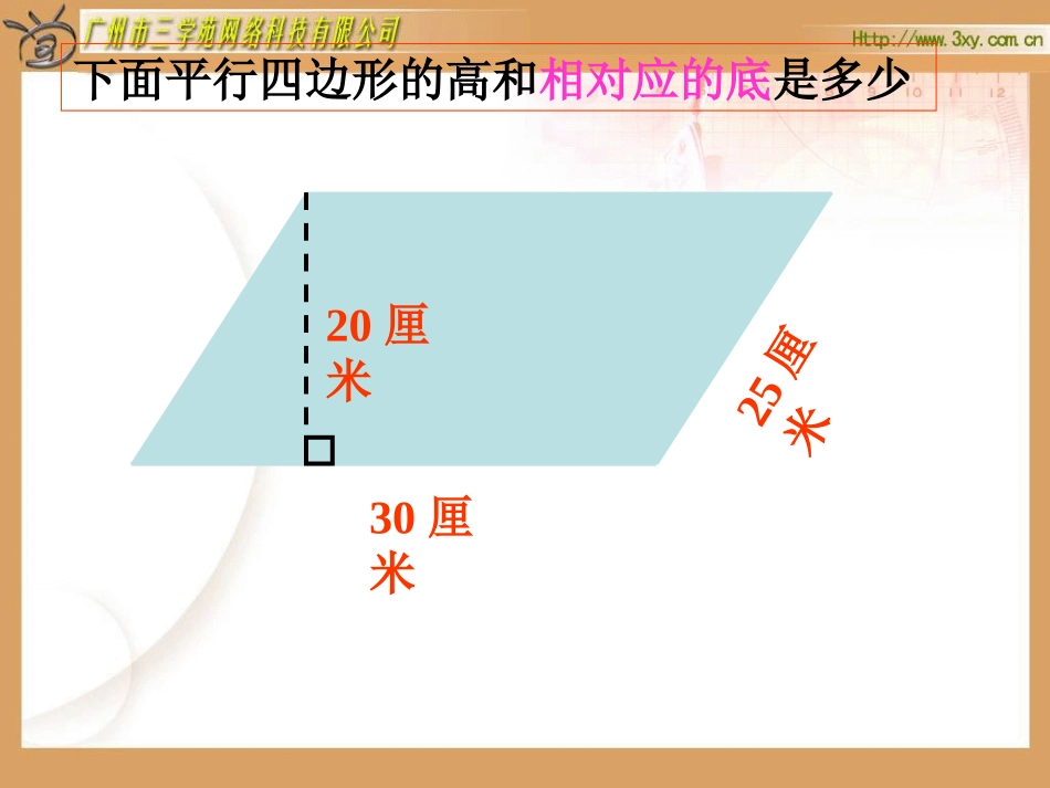 上课用的课件：平行四边形的面积_第2页