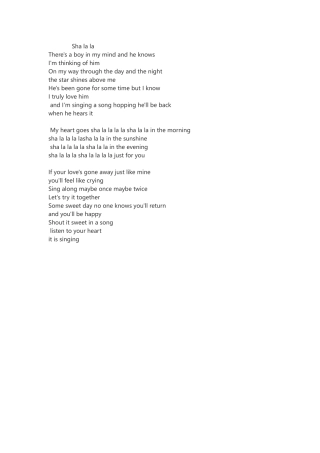 听歌学英文Shalala