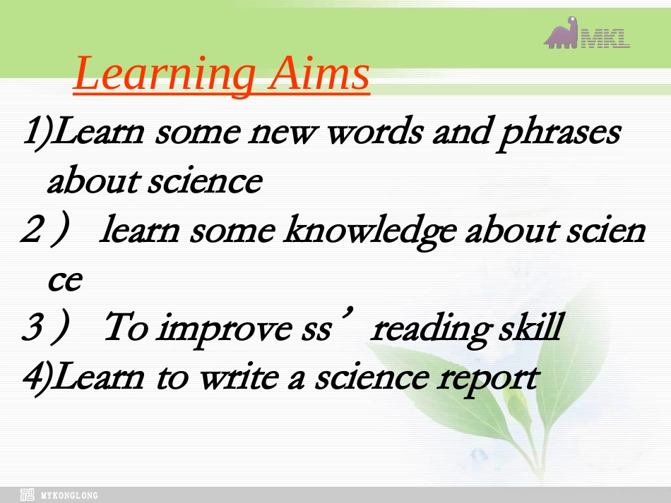 高中英语Module5Alessoninalab-reading课件外研版必修1_第2页