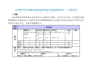 2014国培考核评价