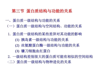 生物化学 蛋白质2