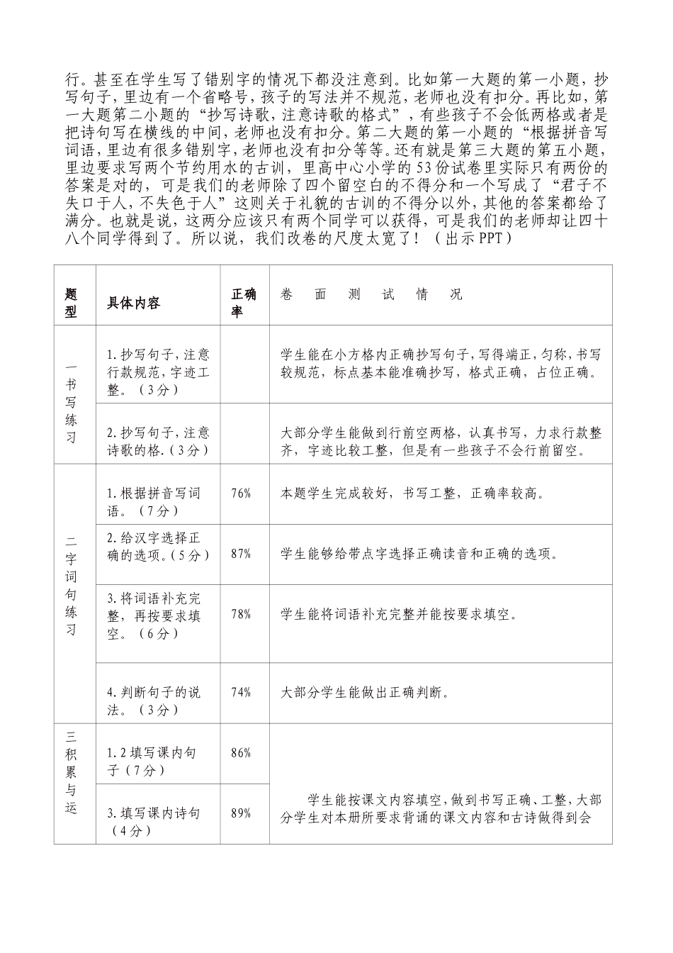 五下质量分析发言稿（罗秋杰）_第3页