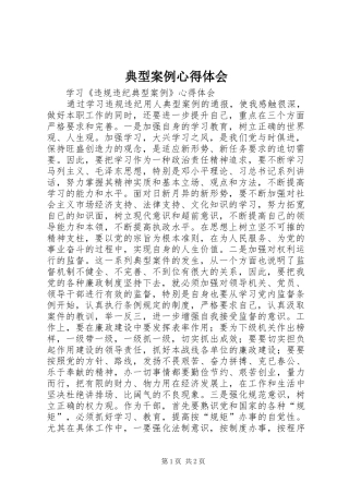 典型案例心得体会