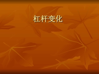 练习-杠杆变化