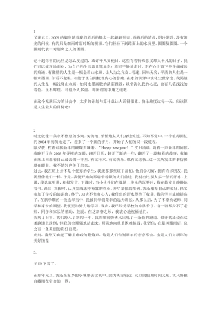 元旦话题作文