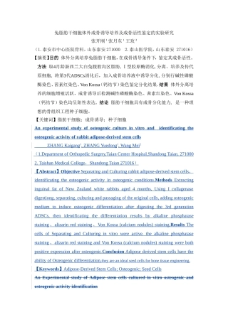 外成骨诱导培养与成骨细胞活性鉴定