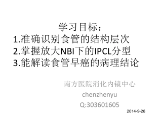 早期食管病变串讲0926