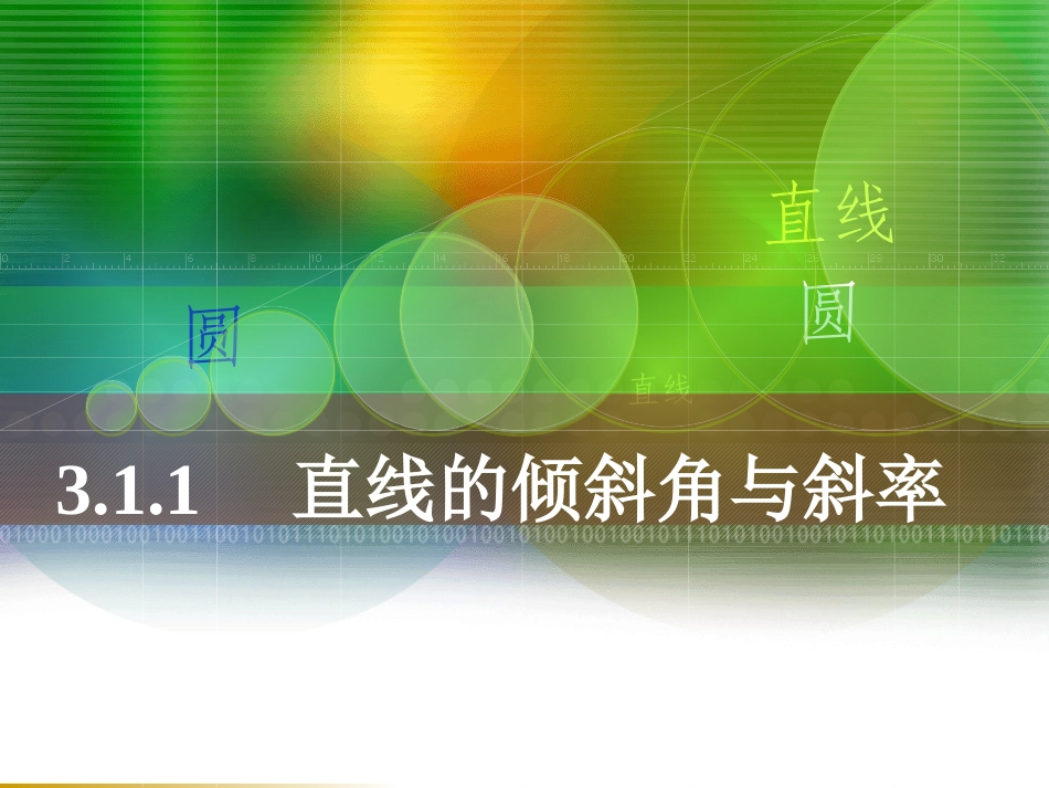 直线的倾斜角与斜率PPT课件(1)_第1页