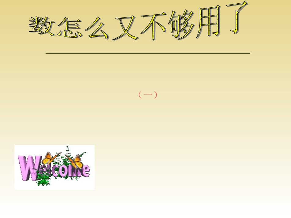数怎么又不够用了（一）演示文稿_第1页