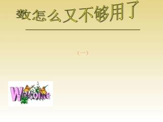 数怎么又不够用了（一）演示文稿