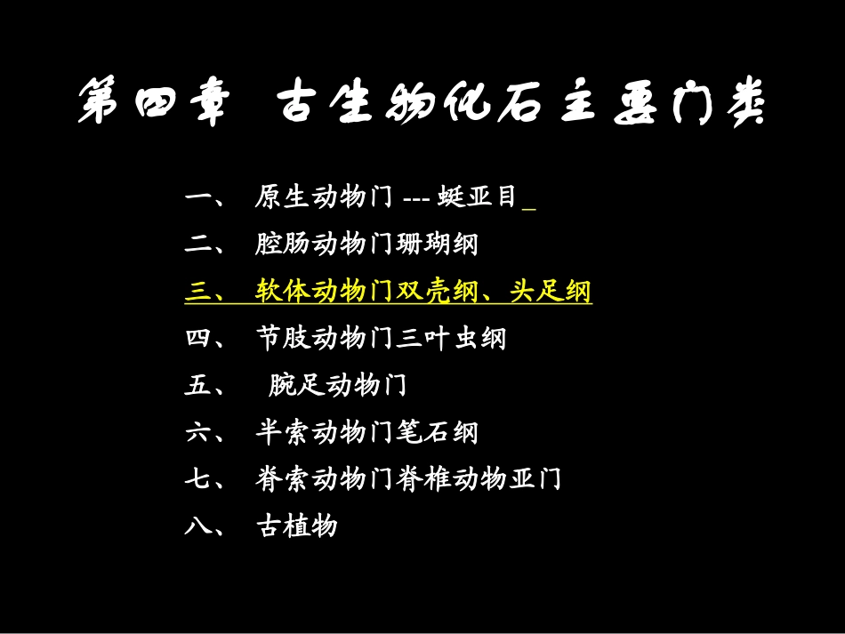 第四章 古生物的主要门类_第1页