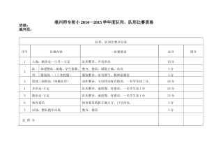 队列、队形比赛