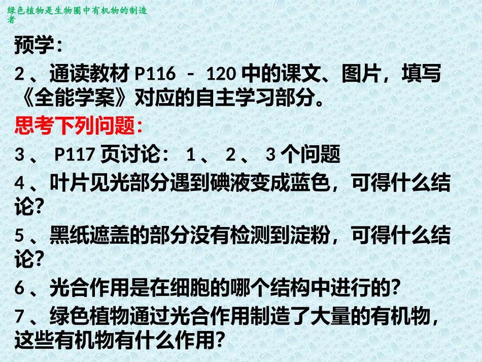 绿色植物是生物圈中有机物的制造者_第3页