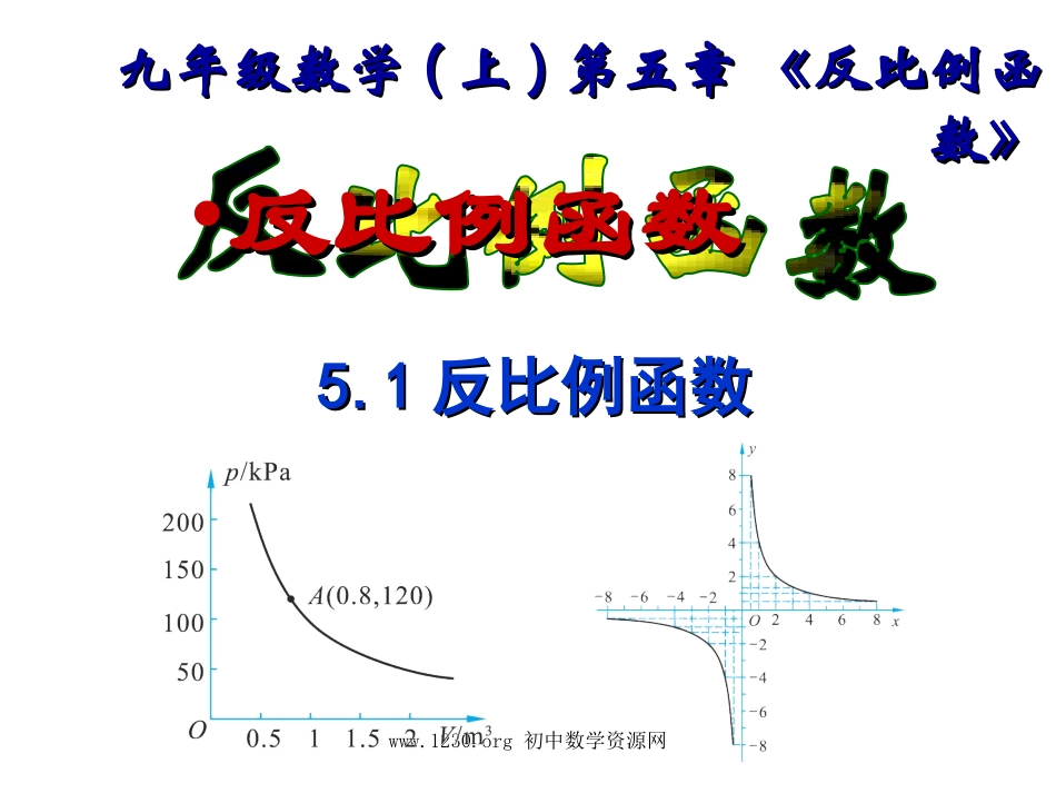 北师大版初中九上5、1反比例函数PPT课件2_第1页