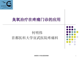 臭氧在疼痛门诊的应用(何明伟)