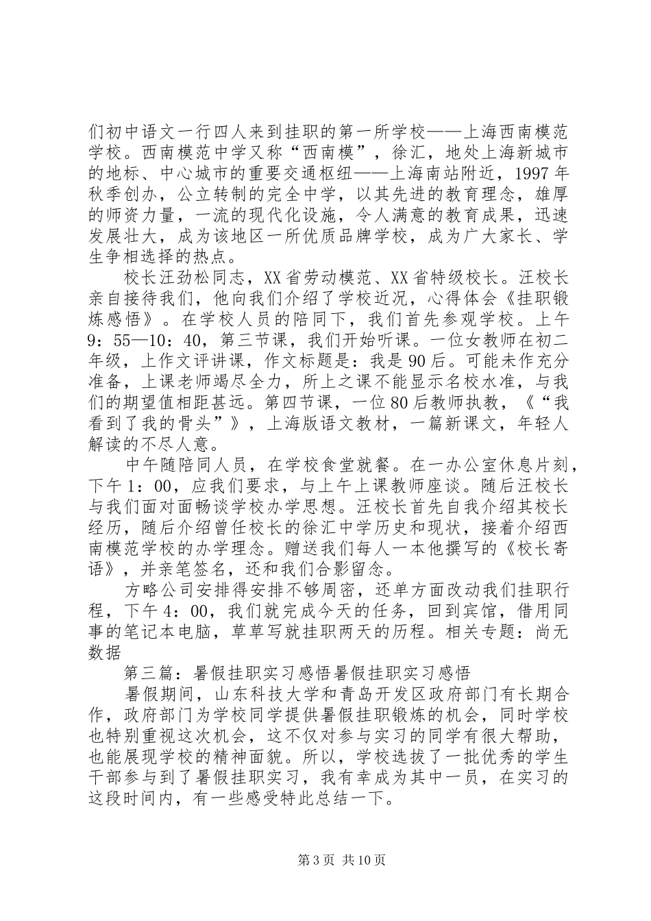 20XX年服务局挂职感悟_第3页