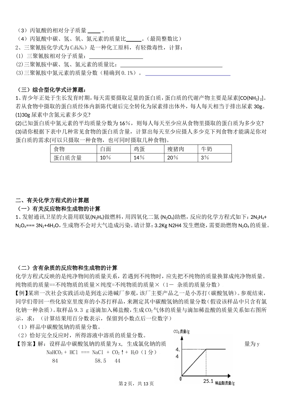2014中考化学总复习—计算题专题2_第2页