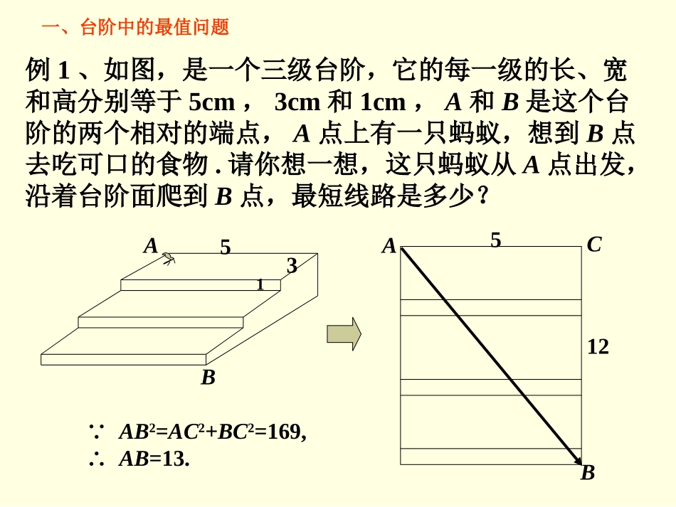 数学-利用勾股定理求最短路线长课件-艾德军_第2页