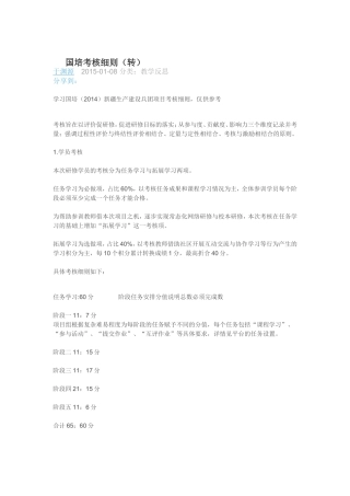 国培考核细则