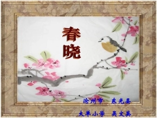 古诗两首春晓课件PPT下载人教版新课标一年级语文下册课件