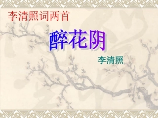 《李清照词》课件