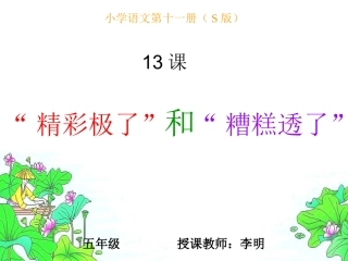 精彩极了和糟糕透了_PPT