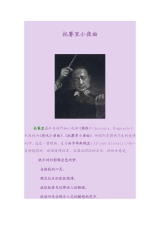 托赛里小夜曲