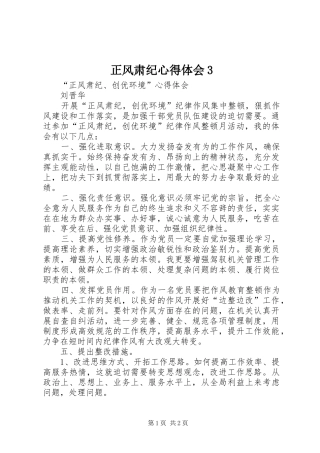 正风肃纪心得体会3