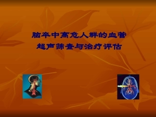 脑卒中筛查血管超声检查