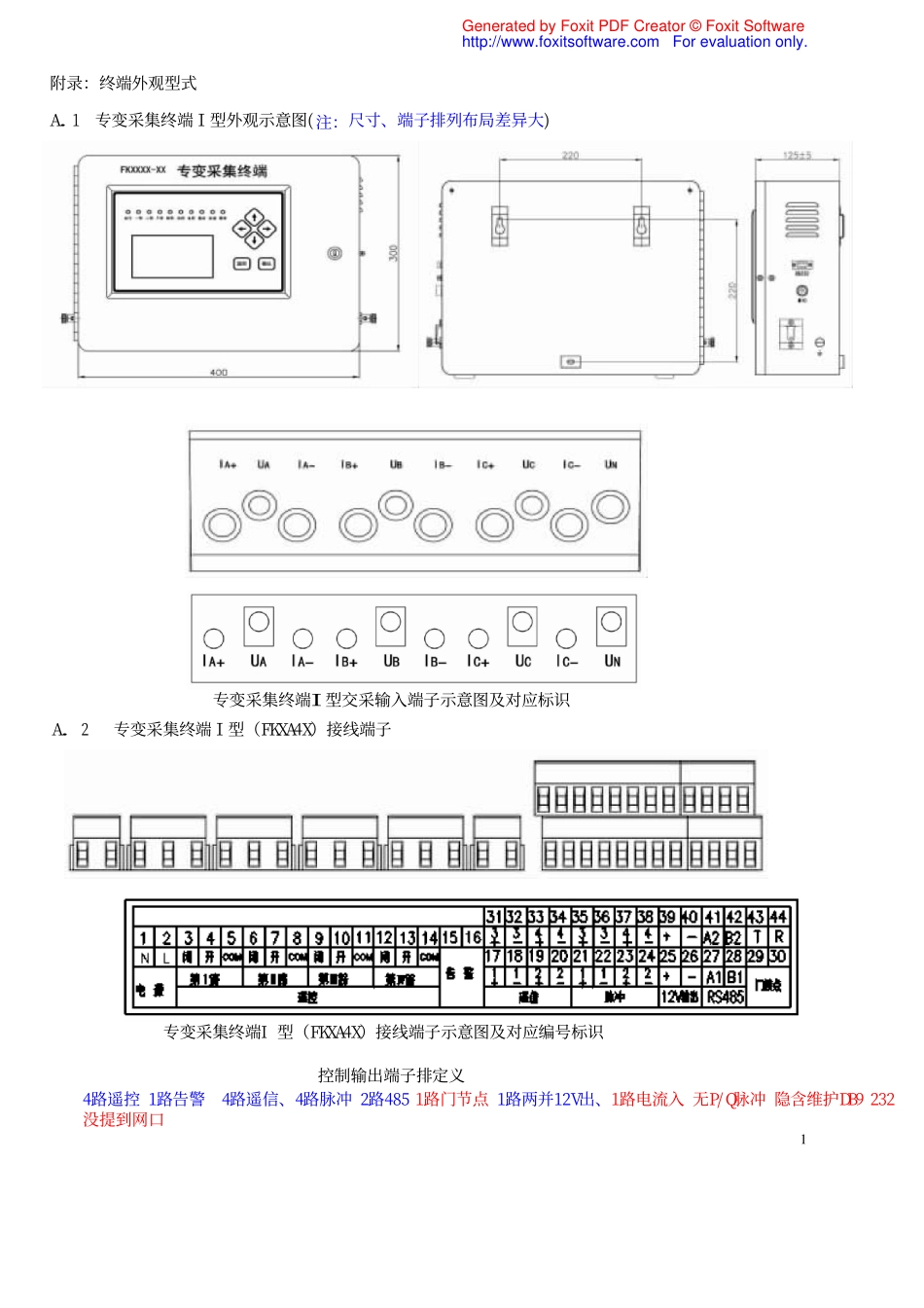 国网智能表及采集外观终端尺寸汇总_第1页