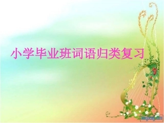 四字词语归类复习