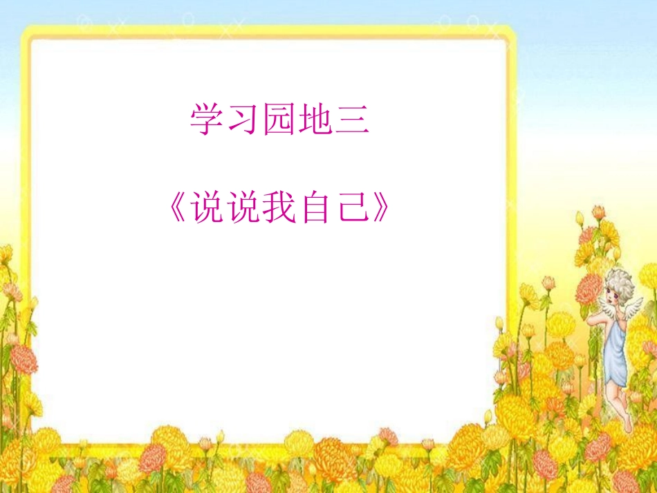 习作教学《说说我自己》课件_第1页