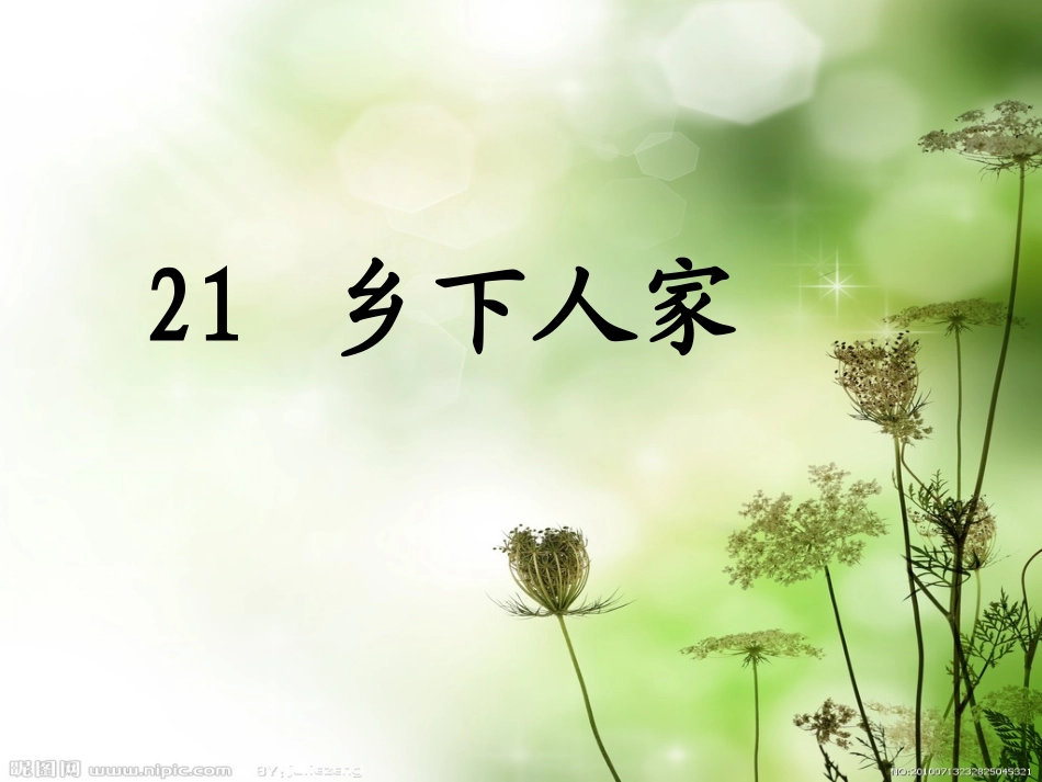 周卫21乡下人家_第1页