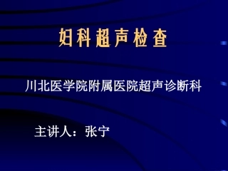 妇科超声检查