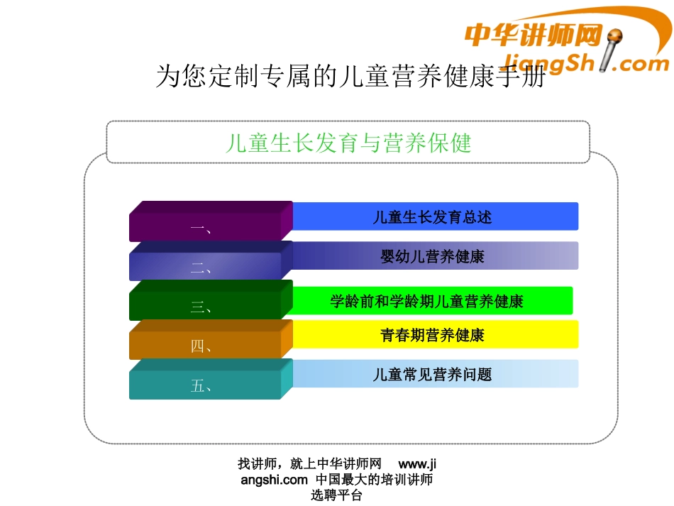 中华讲师网-吴海峰：儿童营养健康手册_第3页