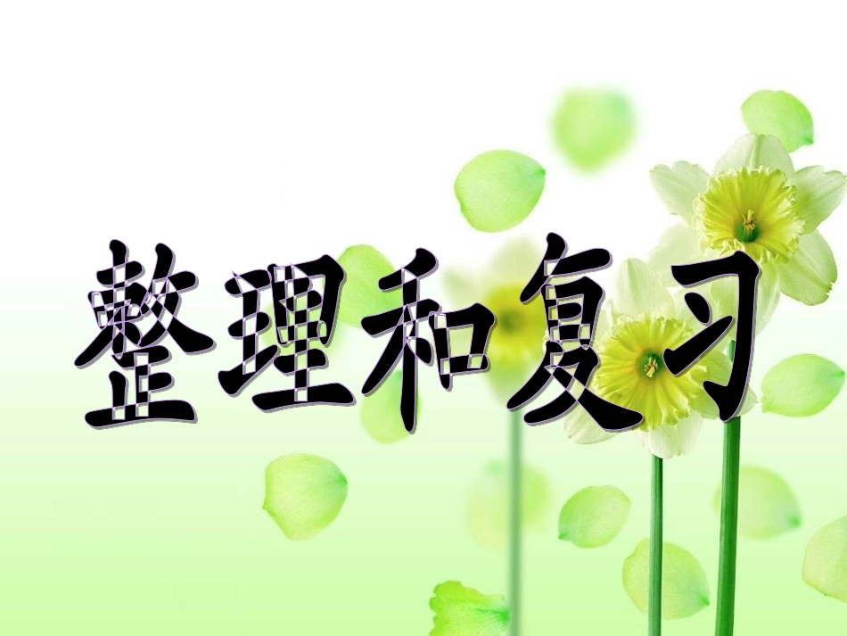 《整理和复习》教学参考课件_第1页