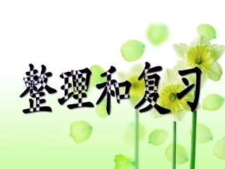《整理和复习》教学参考课件