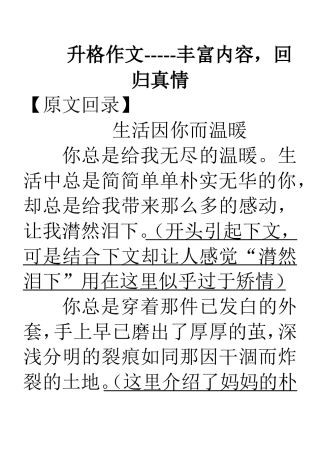 升格作文指导