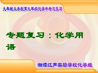 化学用语专题复习