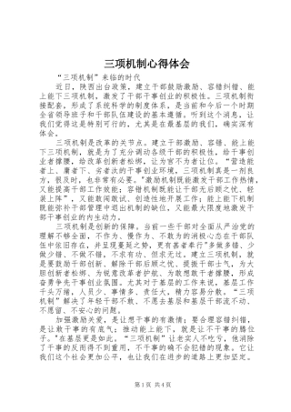 三项机制心得体会_2