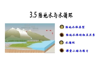 高一地理陆地水与水循环新课标人教版