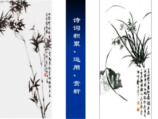 诗词积累、运用、赏析