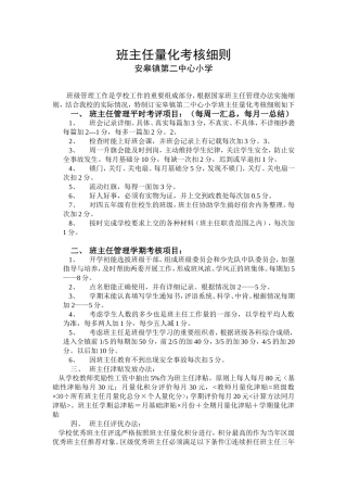 班主任量化办法