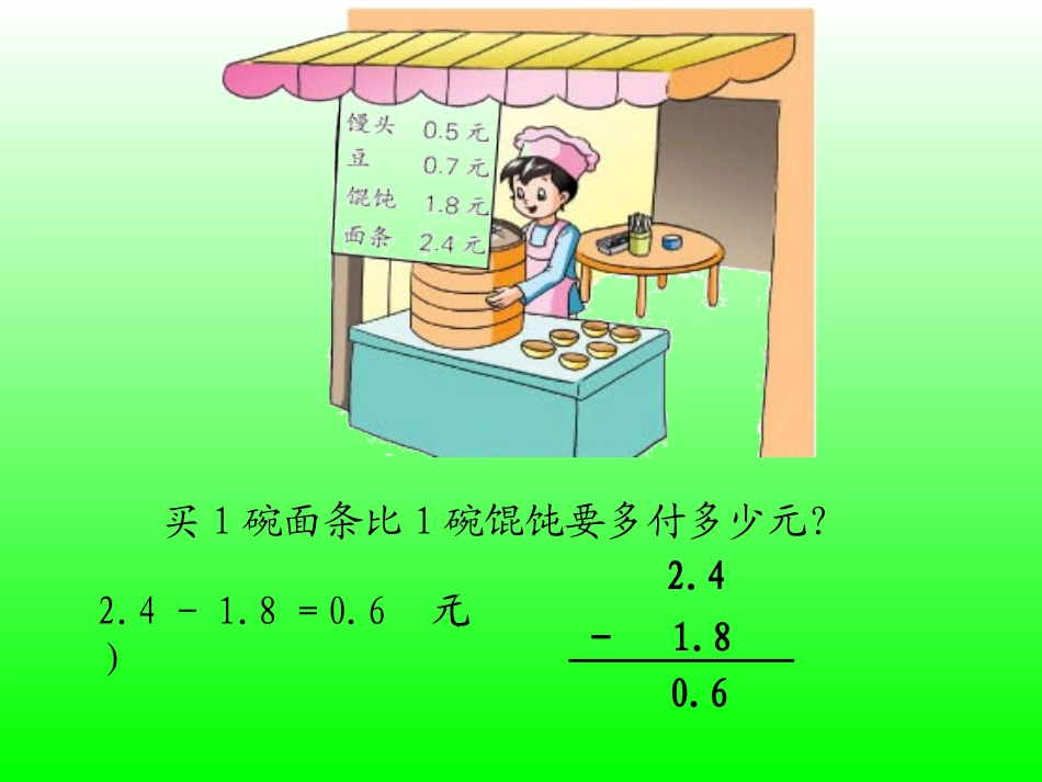 苏教版三年级数学课件《简单的小数加、减法》_第3页