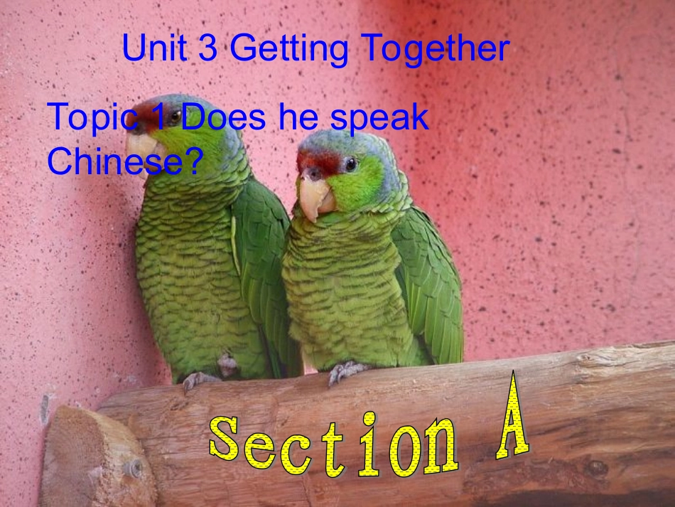 仁爱七年级Unit3GettingtogetherTopic1SectionA(原创)_第1页