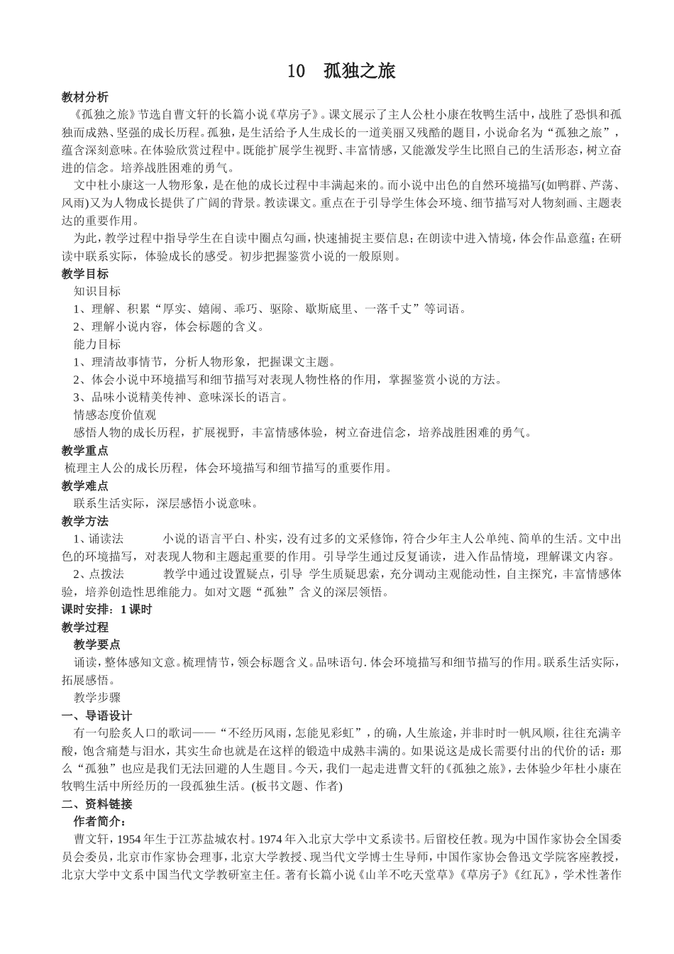 孤独之旅教案_第1页