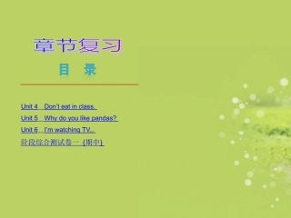 七年下册Unit4-6复习课件人教