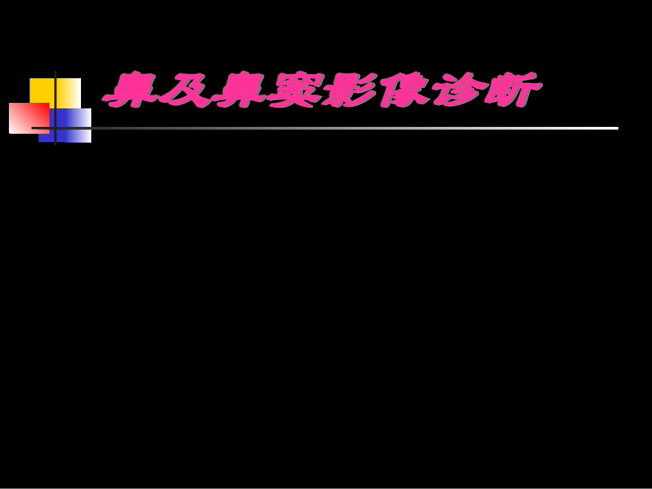 鼻及鼻窦影像诊断_第1页