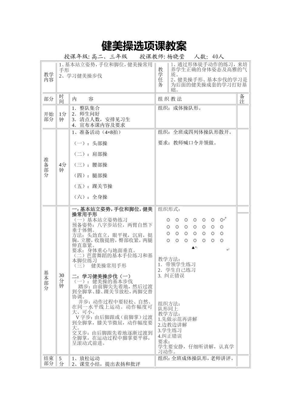 健美操选项课教案_第1页