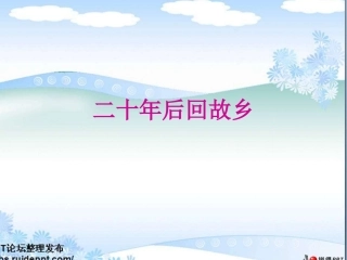 二十年后回故乡作文